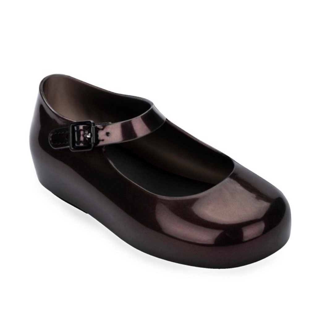 Mini Melissa Girls mini Dora III Ballet Flats size 2 girls in black BNIB!